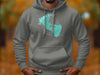 Gray hoodie with Sylvan Lake South Dakota graphic on front.