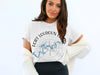White t-shirt with Fort Loudon Lake Tennessee map and compass graphic.