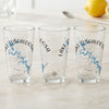 Three clear glasses with "Lake Tuscaloosa Alabama" and a compass design.
