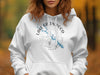 White hoodie with "Lake Greenwood South Carolina" text and compass design.