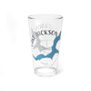 Glass featuring lake silhouette, compass, and "Lake Jackson Georgia" text.