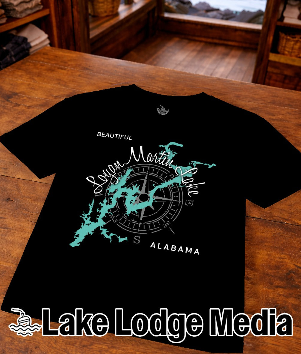 Logan Martin Lake Map Design T-Shirt or Sweatshirt