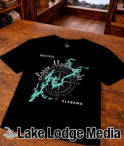Logan Martin Lake Map Design T-Shirt or Sweatshirt