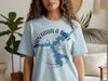 Light blue t-shirt with Nantahala Lake map and compass design.