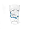Glass with "Lake Ossawinnamakee Minnesota" text and a compass rose map design.