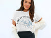 White t-shirt with "Lake of the Ozarks" and a compass rose map design.