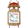Wooden sled ornament with "Merry Christmas from Notely Lake" text.
