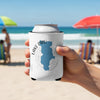 White can holder with blue Lake Piru map graphic and "California" text.