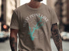 Brown t-shirt with West Point Lake Georgia map design and compass rose.