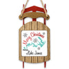 Sled ornament with "Merry Christmas From Lake James" text and map graphic.