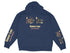 Navy hoodie with "Convict Lake California" text and lake-themed graphics.