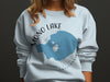 Light blue sweatshirt with Mono Lake California map and compass graphic.