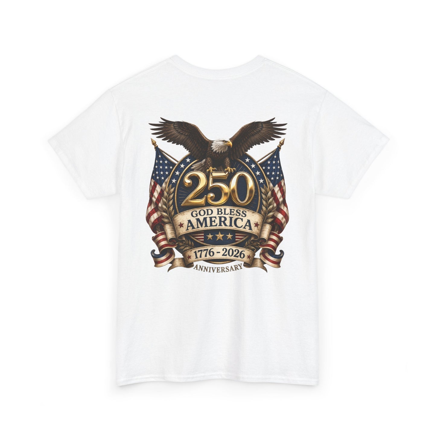 USA 250th Anniversary FREEDOM Shirt | Front and Back Design | Patriotic Fourth of July featuring Bald Eagle American Flag Shirt