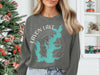 Dark gray sweatshirt with "Lavon Lake, Texas" and lake map graphic.