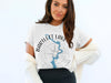 White t-shirt with "Bartlett Lake Arizona" text and a compass overlay.