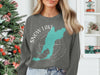 Dark gray sweatshirt with Snow Lake Washington map and compass graphic.