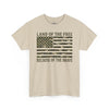 Land of the Free Because of the Brave T-Shirt | American Flag Tee | Patriotic Camo for Veterans and Fourth of July