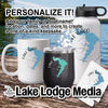 Mugs and tumblers featuring "Lake Waco Texas" compass design.