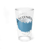 Clear glass pint glass with "Lake McConaughy Nebraska" text and blue lake outline.