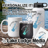 Personalized Folsom Lake mug, tumbler, water bottle, and coaster on wooden surface.