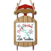Wooden Christmas ornament shaped like a sled with "Merry Christmas From Lake Tuscaloosa" text.