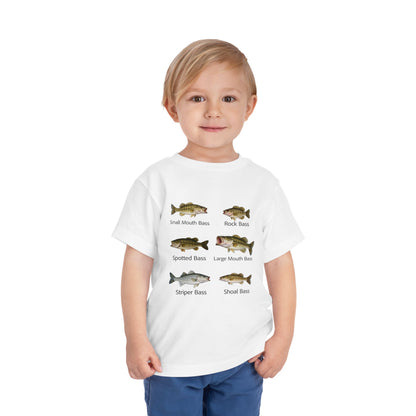 Bass Fish Cute Kids Shirt | Smallmouth, Rock, Spotted, Striper, Largemouth Bass Hipster Fishing Shirt