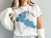 Clearwater Lake Minnesota map with compass graphic on white t-shirt.