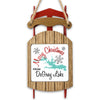 Sled ornament with "Merry Christmas from DeGray Lake" and snowflakes.