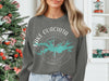 Lake Ouachita Arkansas graphic sweatshirt with compass rose and water outline.