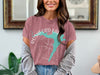 Rushford Lake New York t-shirt with compass and lake outline graphic.