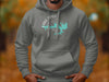 Grey hoodie with Lake Spivey Georgia map on compass design.