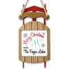 Sled ornament with "Merry Christmas from The Finger Lakes" text and snowflake graphics.