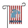 Garden flag with red and white stripes, Floyd Lake map, and "The Smith Family".