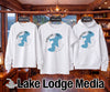 White sweatshirt, t-shirt, and hoodie featuring "Canobie Lake New Hampshire" graphic.