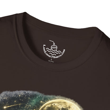 Kodiak Brown Bear Night Fishing with Salmon T-Shirt Midnight Hunting Rustic Forest Animal Art Gift Shirt ULTRA SOFT Shirt