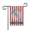 Garden flag with red and white stripes, Lake San Pablo map, and "The Smith Family".