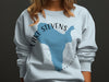 Light blue sweatshirt with a blue map outline and "Lake Stevens Washington" text.