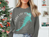 Grey sweatshirt with Lake Mead Nevada map and compass design