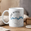 White mug with "Lake Bowen South Carolina" text and compass graphic.