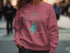 Pink sweatshirt featuring a compass rose and map of Balsam Lake, Ontario.