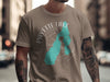 Tan t-shirt with Payette Lake map and compass graphic, Idaho.