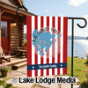 Garden flag with "Big Sandy Lake Minnesota" text and lake silhouette.