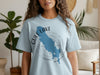 Light blue t-shirt with Gull Lake Michigan map and compass graphic.