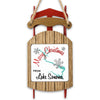 Sled ornament with "Merry Christmas From Lake Sonoma" text and map outline.