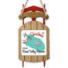 Wooden sled ornament with "Merry Christmas From Round Valley Reservoir" text.