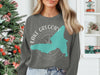 Dark gray sweatshirt with a teal map outline and "Lake Gregory California" text.