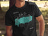 Black t-shirt with Grand Lake St. Marys Ohio graphic and compass rose.
