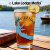 Glass of iced tea with blue map overlay of Mississippi and "KABUTLA LAKE" text.