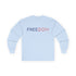 USA 250th Anniversary FREEDOM Long Sleeve Shirt | Front and Back Design | Patriotic July 4th Bald Eagle American Flag