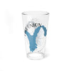 Clear glass with Lake Union map and compass design, reading "Lake Union Washington".